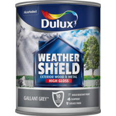 DULUX WEATHERSHIELD GLOSS GALLANT GREY 750MLS