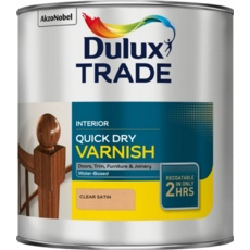 DULUX TRADE Q/DRY VARNISH CLEAR SATIN 2.5LITRE