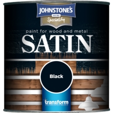 Johnstone's Transform Paint Wood and Metal Satin Black 750