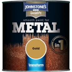 Johnstone's Transform Smooth Metal Paint Smooth Gold 250