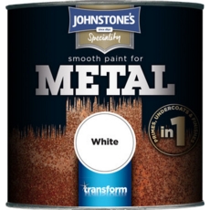 Johnstone's Transform Smooth Metal Paint Smooth White 250ml