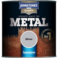 Johnstone's Transform Smooth Metal Paint Smooth Silver 250