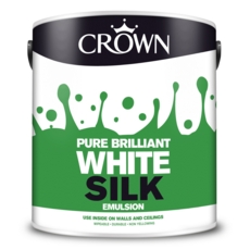 CROWN SILK EMULSION BRILLIANT WHITE 5 LITRES