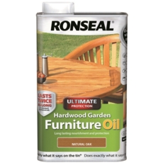 RONSEAL HARDWOOD GARDEN FURNITURE OIL NATURAL OAK 1ltr