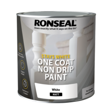 RONSEAL Stays White One Coat Trim Paint White Matt 2.5ltr