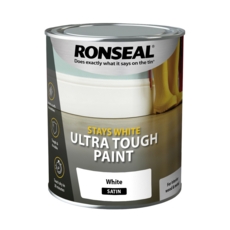 RONSEAL Stays White Ultra Tough  Paint White Satin 750ml