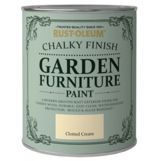 RUST-OLEUM GARDEN CHALKY FURNI TURE PAINT CLOTTED CREAM 750ML