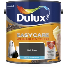 DULUX EASYCARE WASHABLE & TOUGH MATT RICH BLACK 2.5L