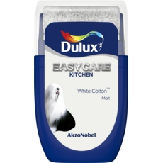 DULUX EASYCARE KITCHEN MATT TESTER WHITE COTTON 30ML