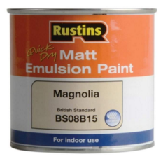RUSTINS MATT EMULSION MAGNOLIA 250MLS