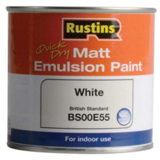 RUSTINS MATT EMULSION WHITE 250MLS