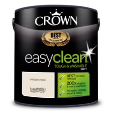 CROWN RETAIL EASYCLEAN MATT EMULSION ANTIQUE CREAM 2.5L
