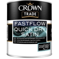 CROWN TRADE FASTFLOW QUICK DRY SATIN WHITE LITRE