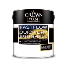 CROWN TRADE FASTFLOW QUICK DRY EGGSHELL WHITE LITRE