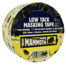 MAMMOTH LOW TACK MASKING TAPE 25mm x 25m