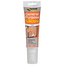 EVERBUILD GENERAL PURPOSE SILICONE SQ.TUBE 80ML  CLEAR