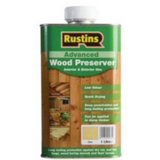 RUSTINS ADVANCE WOOD PRESERVER CLEAR LITRE