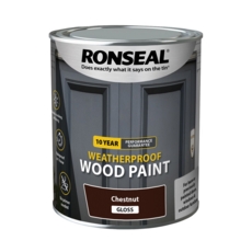 RONSEAL 10 YEAR Weatherproof Wood Paint Gloss Chestnut 750m
