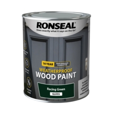 RONSEAL 10 YEAR Weatherproof Paint Gloss Racing Green 750ml