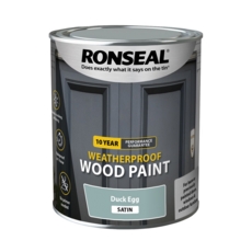 RONSEAL 10 YEAR Weatherproof Paint  Satin Duck Egg 750mls