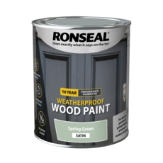 RONSEAL 10 YEAR Weatherproof Paint Satin Spring Green 750ml