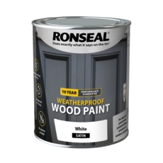 RONSEAL 10 YEAR Weatherproof Paint (2 in 1) Satin White 750