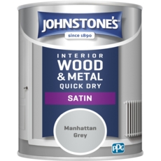JOHNSTONE'S QUICK DRY SATIN MANHATTAN GREY 750ML