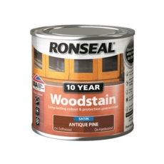 RONSEAL 10 YEAR WOODSTAIN SATIN ANTIQUE PINE 250ML