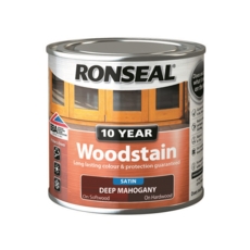 RONSEAL 10 YEAR WOODSTAIN SATIN DEEP MAHOGANY 250ML