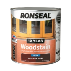 RONSEAL 10 YEAR WOODSTAIN SATIN DEEP MAHOGANY 2.5L