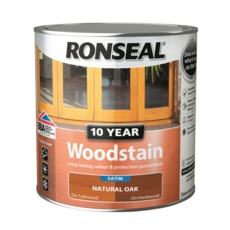 RONSEAL 10 YEAR WOODSTAIN SATIN NATURAL OAK 750ML