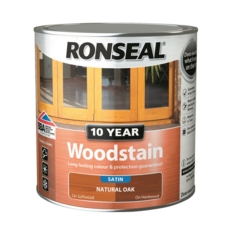 RONSEAL 10 YEAR WOODSTAIN SATIN NATURAL OAK 2.5L