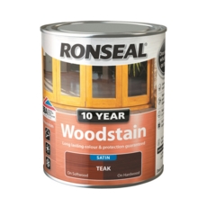 RONSEAL 10 YEAR WOODSTAIN SATIN TEAK 750ML