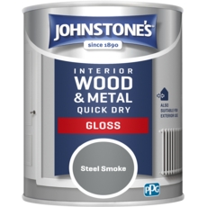 JOHNSTONE'S QUICK DRY GLOSS STEEL SMOKE 750ML