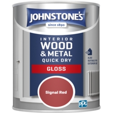 JOHNSTONE'S QUICK DRY GLOSS SIGNAL RED 750ML