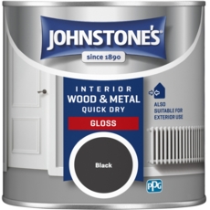 JOHNSTONE'S QUICK DRY GLOSS BLACK 250ML