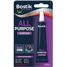 BOSTIK ALL PURPOSE CLEAR BLISTER PACK 20ML