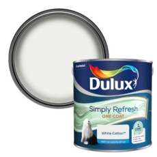 DULUX SIMPLY REFRESH ONE COAT MATT WHITE COTTON 2.5L