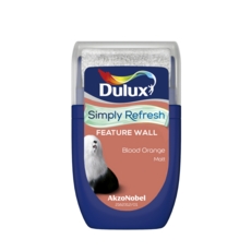 DULUX REFRESH ONE COAT FEATURE WALL BLOOD ORANGE 30ML