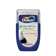 DULUX REFRESH ONE COAT TESTER NATURAL HESSIAN 30ML