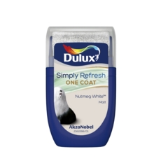 DULUX REFRESH ONE COAT TESTER NUTMEG WHITE 30ML