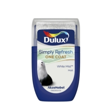 DULUX REFRESH ONE COAT TESTER WHITE MIST 30ML