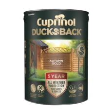 CUPRINOL DUCKSBACK DECORATIVE WATERPROOFER AUTUMN GOLD 5LT