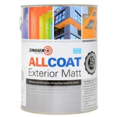 ZINSSER ALLCOAT EXTERIOR WATERBASED MATT BLACK LITRE