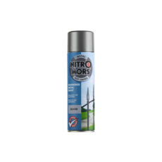 NITROMORS ANTI-RUST HAMMERED METAL PAINT AEROSOL SILVER 500