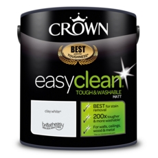 CROWN RETAIL EASYCLEAN MATT EMULSION CLAY WHITE 2.5L