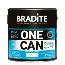 BRADITE ONE CAN EGGSHELL PRIMER & FINISH 2.5L WHITE