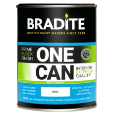 BRADITE ONE CAN MATT PRIMER & FINISH 1L WHITE