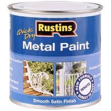 RUSTINS QUICK DRY METAL PAINT WHITE 250MLS