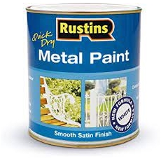 RUSTINS QUICK DRY METAL PAINT WHITE 500MLS
